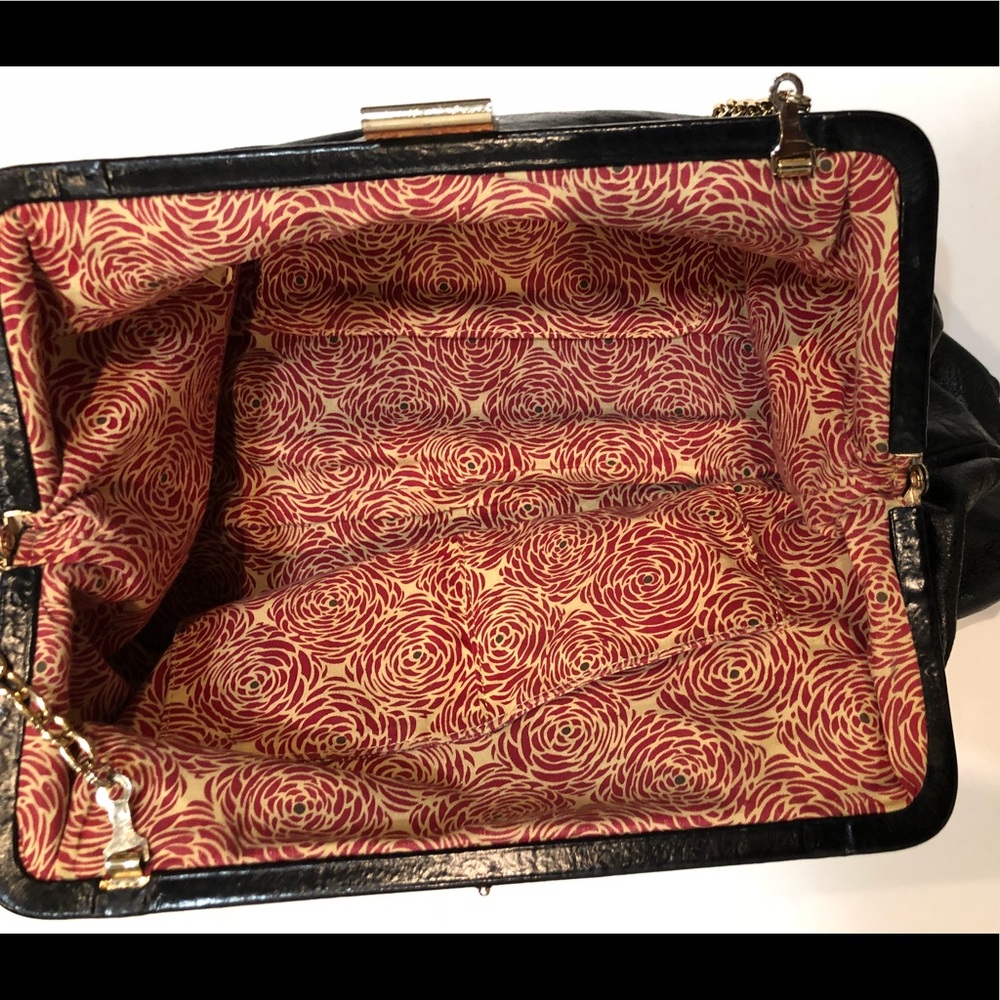 HOBO Vintage Leather Black Purse w/ Chain Strap - Picture 3 of 8